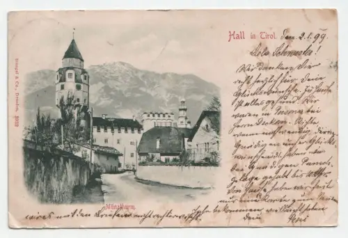 Hall in Tirol. Münzthurm. jahr 1899