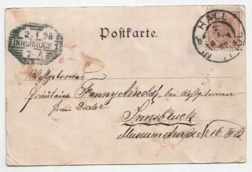 Hall in Tirol. Münzthurm. jahr 1899