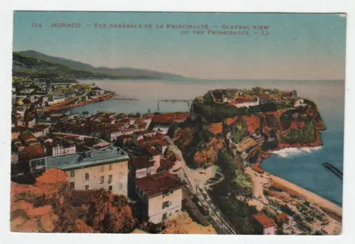 Monaco. Vue generale de la Principaute. General view of the Principalty.