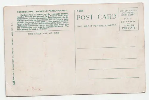 Conservatory, Garfield Park, Chicago.