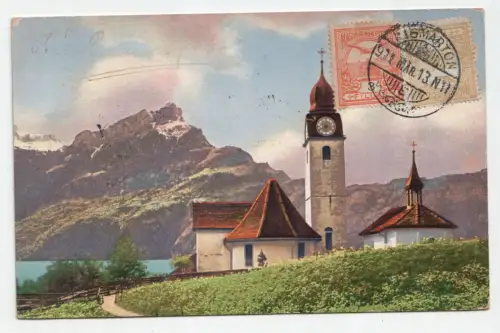 Ungarn, alte Postkarte, stempel Kismarton