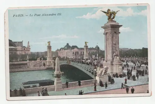 Paris. Le Pont Alexandre III. jahr 1911