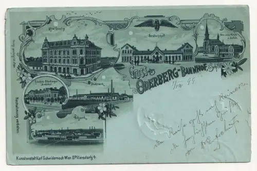 Gruss aus Oberberg-Bahnhof. jahr 1899