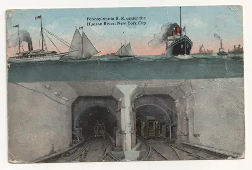 Pennsylvania R. R. under the Hudson River, New York City. jahr 1914