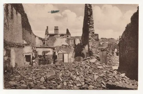 Eton Meuse Ruinen / bombing damage. Feldpost. jahr 1917