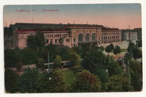 Straßburg i Fls. Hauptbahnhof. jahr 1919