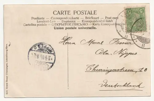 Luxembourg. Rochers du Bock. jahr 1905