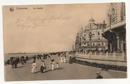 Oostende. De Zeedijk.