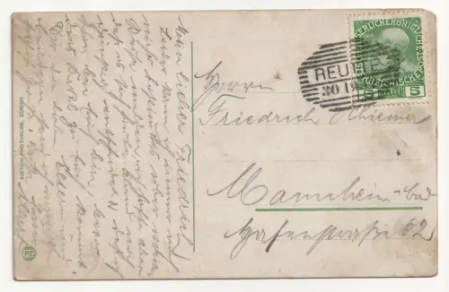 Fernpasstrasse - Fernstein mit See und Schloss Sigmundsburg. jahr 1912