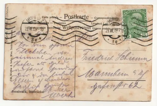 Innsbruck, Innbrücke. jahr 1909