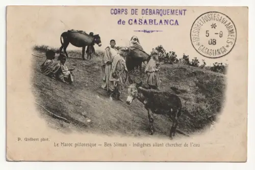 Le Maroc pittoresque - Ben Sliman - Indigenes allant chercher de l eau. 1908