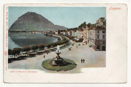 Lugano. Quai e Monte S. Salvatore.