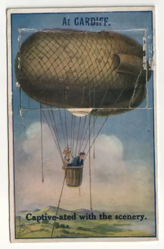 At Cardiff. Captive-ated with the scenery.