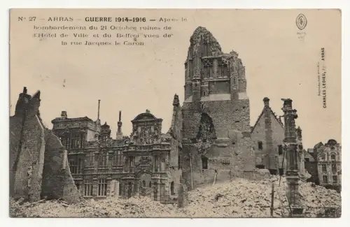 Arras - Guerre 1914-1916. Militar stempel