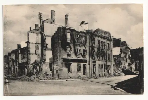 Alte Postkarte, zur Identifizierung, Kriegsschaden, 1917. Feldpost