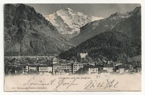 Interlaken und die Jungfrau. jahr 1903