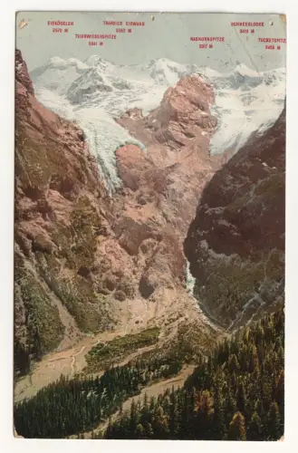 Stilfserjochstrasse Blick vom Weissen Knott auf Hlg Brunnen jahr 1912