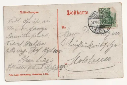 Strassburg. Münster. Altes Haus. jahr 1907