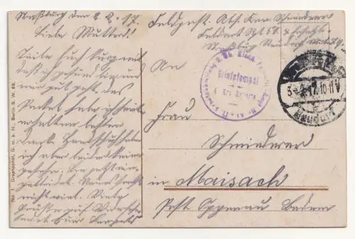 Gruss aus Strassburg i. Els. Gesammtansicht. jahr 1917