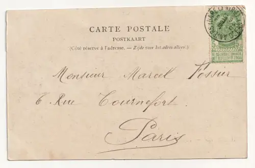 Bruxelles. Parc et Palais de la Nation. jahr 1904