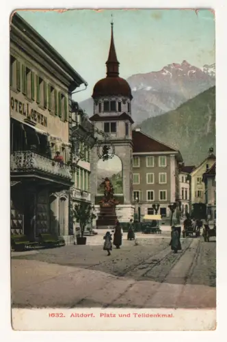 Altdorf. Platz und Telldenkmal.