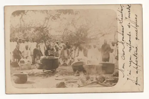Alte Postkarte, Afrika, Französische Kolonien. Zur Identifizierung