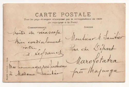 Alte Postkarte, Afrika, Französische Kolonien. Zur Identifizierung