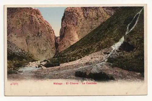 Malaga - El Chorro - La Cascada. Alte Ansichtskarte