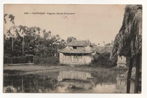 Haiphong - Pagode, Route Circulaire. // Alte Ansichtskarte