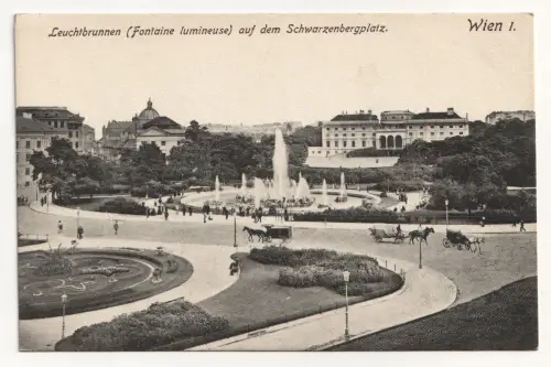 Wien I. Leuchtbrunnen (Fontaine lumineuse) auf dem Schwarzenbergplatz 1907