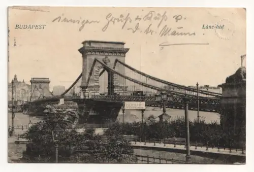 Budapest. Lanc-hid. // Alte Ansichtskarte