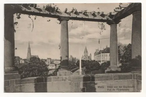 Metz. Blick von der Esplanado. Vue de l Esplanade. jahr 1912