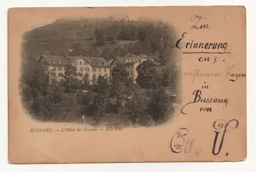 Bussang. L Hotel des Sources. // Alte Ansichtskarte