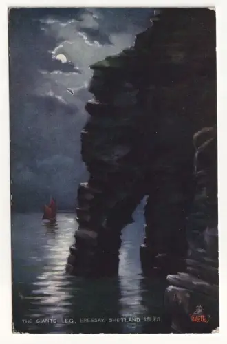 The Giants Leg, Bressay, Shetland Isles. jahr 1906