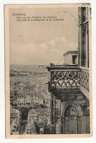 Strassburg. Blick von der Plattform des Münsters. jahr 1909