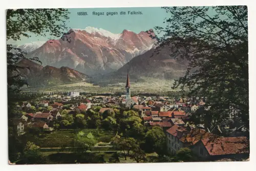 Ragaz gegen die Falknis. jahr 1909
