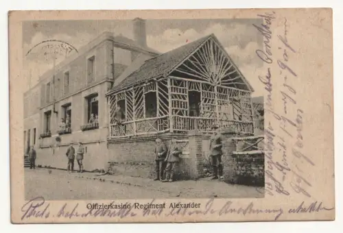 Offizierkasino Regiment Alexander. jahr 1916. Feldpost