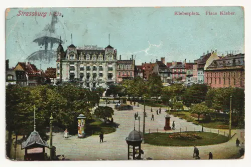 Strassburg Els. Kleberplatz. Place Kleber. Alte Ansichtskarte