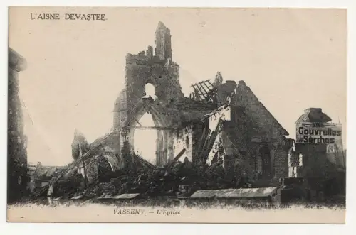 L AISNE DEVASTEE. VASSENY. - L Eglise.