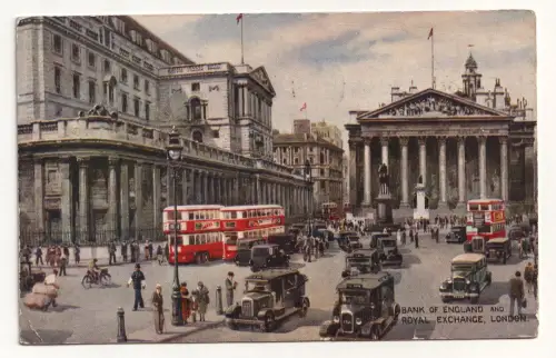 BANK OF ENGLAND AND ROYAL EXCHANGE, LONDON.