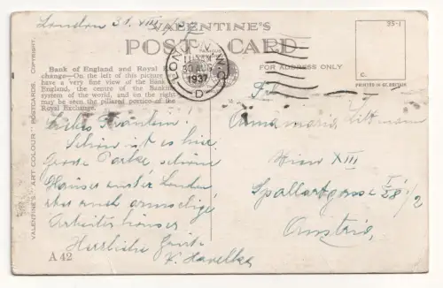 BANK OF ENGLAND AND ROYAL EXCHANGE, LONDON.