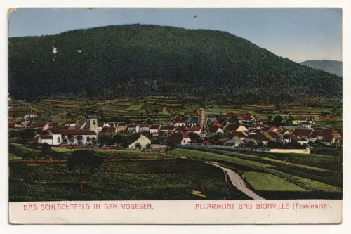 Das Schlachtfeld in den vogesen Allarmont und Bionville Frankreich Bataillon 85
