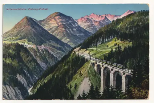 Mittenwaldbahn. Vorberg-Viadukt. jahr 1915