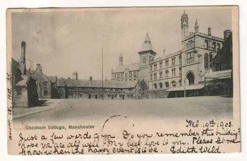 Chetham College, Manchester. jahr 1903