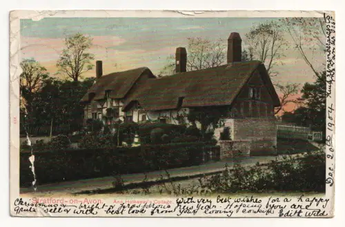 Stratford-on-Avon. Ann Hathaway Cottage. jahr 1904