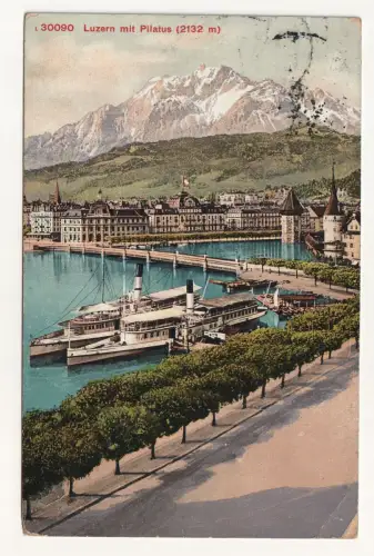 Luzern mit Pilatus (2132 m). jahr 1911