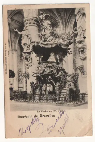 Souvenir de Bruxelles. La Chaire de Ste. Gudule. jahr 1901