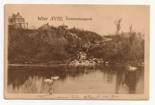 Wien XVIII, Türkenschanzpark. jahr 1918