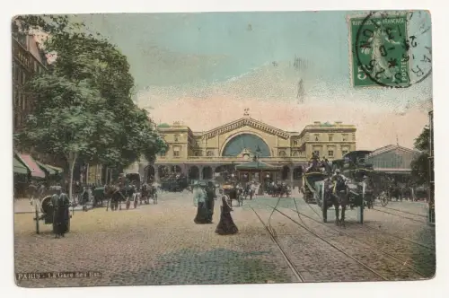 PARIS La Gare de l Est. jahr 1913