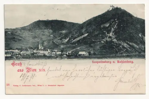 Gruß  aus Wien XIX. Leopoldsberg u. Kahlenberg. jahr 1898